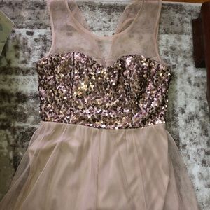 Tan and brown dress with sparkles!